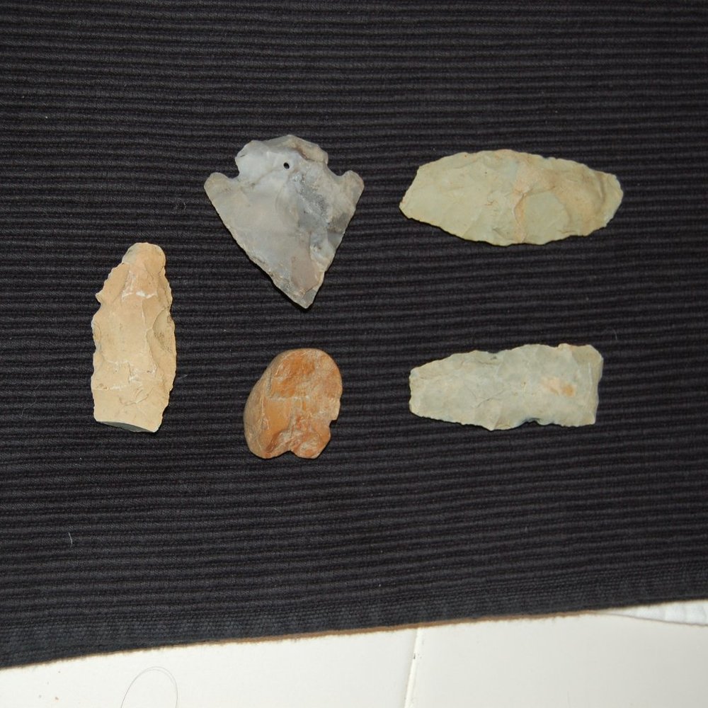 5 Arrowhead/ Fossils 2 " to 3"